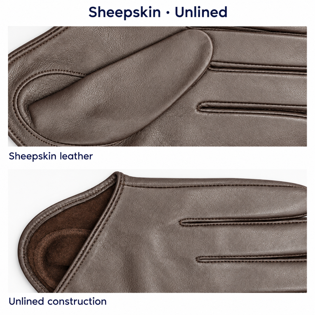 Women's Unlined Leather Driving Gloves product detail
